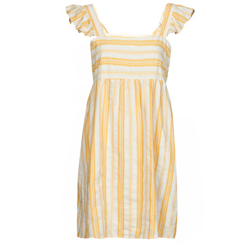 Clothing Women Short Dresses Betty London BELLEGAMBE Yellow / White