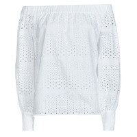 Clothing Women Tops / Blouses Karl Lagerfeld BRODERIE ANGLAISE TOP White