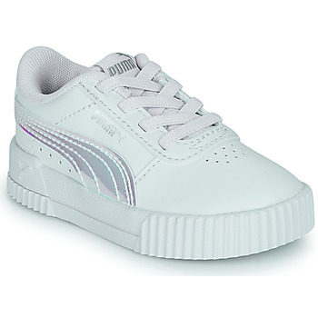 Shoes Girl Low top trainers Puma Carina Holo AC Inf White / Silver