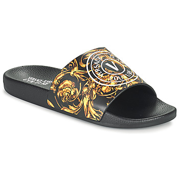 Shoes Men Sliders Versace Jeans Couture 72YA3SQ3 Black / Printed / Baroque