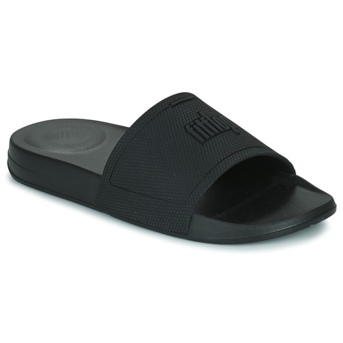 Shoes Women Mules FitFlop Iqushion Pool Slide Tonal Rubber Black