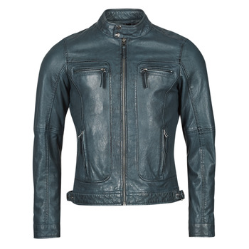 Oakwood  CASEY  men's Leather jacket in Blue