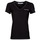 Clothing Women Short-sleeved t-shirts Calvin Klein Jeans MONOGRAM LOGO V-NECK TEE Black