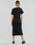 Clothing Women Long Dresses Calvin Klein Jeans CK RIB LONG T-SHIRT DRESS Black