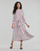 Clothing Women Long Dresses Tommy Hilfiger VISCOSE MIDI SHIRT DRESS 3/4 SLV White / Blue / Red