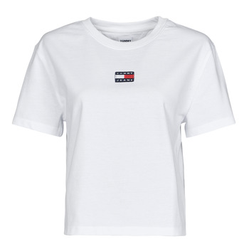 Clothing Women Short-sleeved t-shirts Tommy Jeans TJW TOMMY CENTER BADGE TEE White