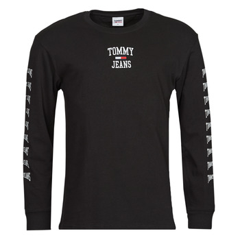 Clothing Men Long sleeved tee-shirts Tommy Jeans TJM HOMESPUN GRAPHIC LS TEE Black