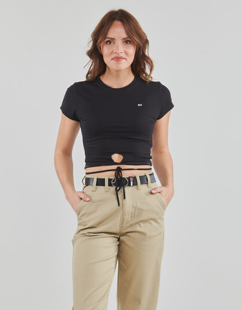 Tommy Jeans TJW CROP STRAP RIB FRONT KNOT SS