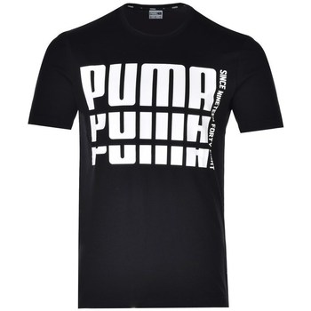 Clothing Men Short-sleeved t-shirts Puma Rebel Bold Basic Tee Black