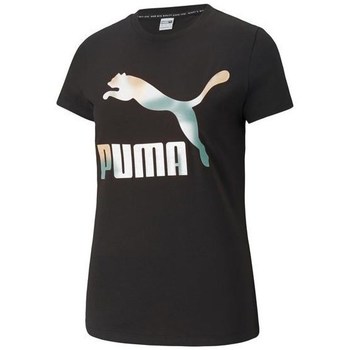 Clothing Women Short-sleeved t-shirts Puma Classics Logo Tee Black