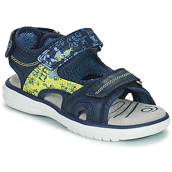 Shoes Boy Outdoor sandals Geox J SANDAL MARATEA BOY Blue / Green