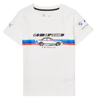 Clothing Boy Short-sleeved t-shirts Puma BMW MMS KIDS CAR GRAPHIC TEE White