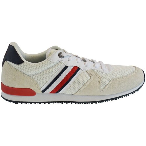 Shoes Men Low top trainers Tommy Hilfiger Iconic Mix Runner Cream