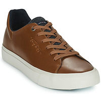Shoes Men Low top trainers Tommy Hilfiger Premium Leather Vulcanized Cognac