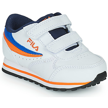 Shoes Boy Low top trainers Fila ORBIT VELCRO tdl White / Blue / Orange