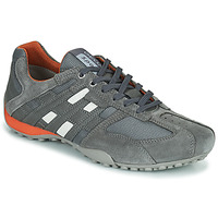 Shoes Men Low top trainers Geox UOMO SNAKE K Grey / Orange