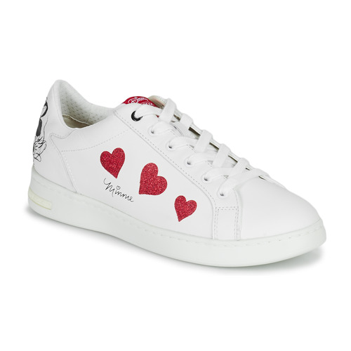 Geox D JAYSEN White / Red - Free delivery | Spartoo ! - Shoes Low top trainers Women 85.85