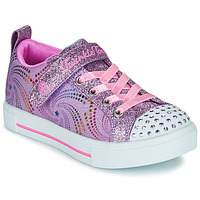Shoes Girl Low top trainers Skechers SPARKLE RAYZ Purple / Pink