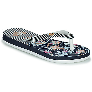 Shoes Girl Flip flops Roxy RG PEBBLES VII Marine / White