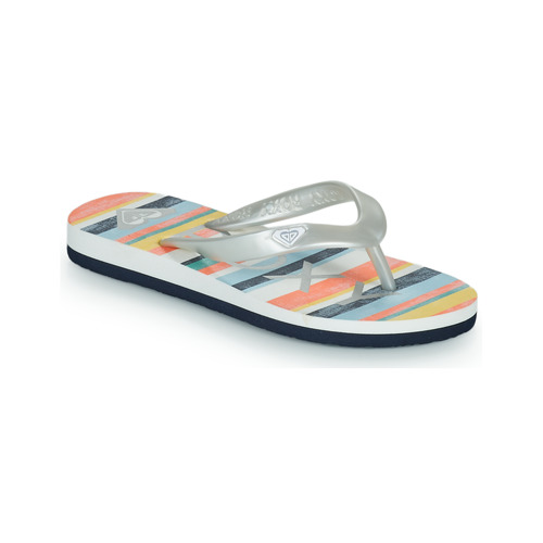 Shoes Girl Flip flops Roxy RG TAHITI VII White / Multicolour