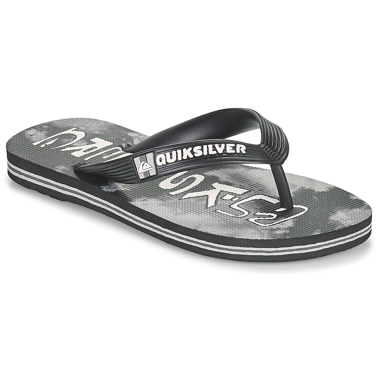 quiksilver  molokai acid drop youth  boys's children's flip flops / sandals in black