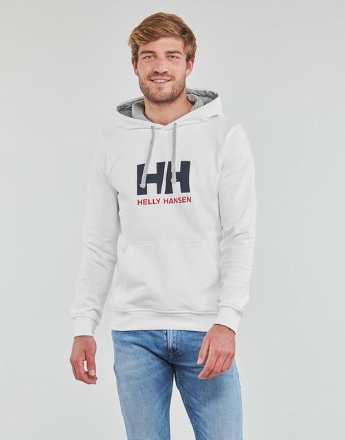 Clothing Men Sweaters Helly Hansen HH LOGO HOODIE White