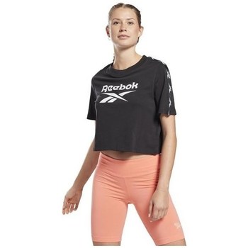 Clothing Women Short-sleeved t-shirts Reebok Sport TE Tape Pack Tee Black