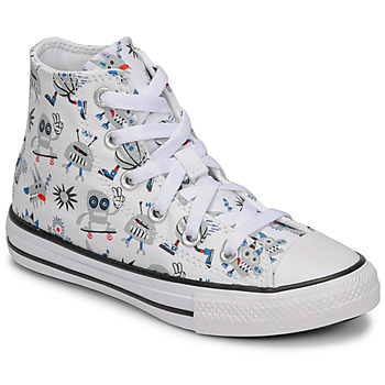 Shoes Boy Hi top trainers Converse Chuck Taylor All Star Creature Character Hi White / Grey