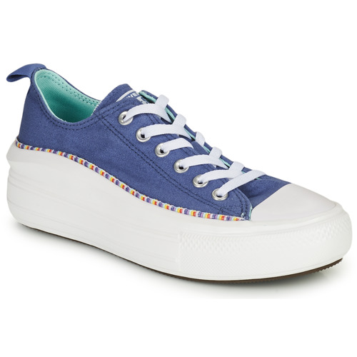 Shoes Girl Low top trainers Converse Chuck Taylor All Star Move Seasonal Ox Blue