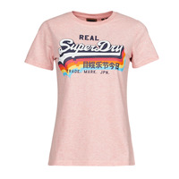 Clothing Women Short-sleeved t-shirts Superdry VL TEE Shell / Pink / Marl