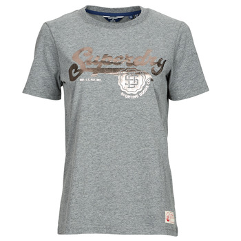Clothing Women Short-sleeved t-shirts Superdry VINTAGE SCRIPT STYLE COLL TEE Rich / Charcoal / Marl