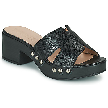Shoes Women Mules Wonders D-8821-WILD Black