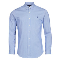 Clothing Men Long-sleeved shirts Polo Ralph Lauren ZSC11B Blue / White / Hairline / Strip