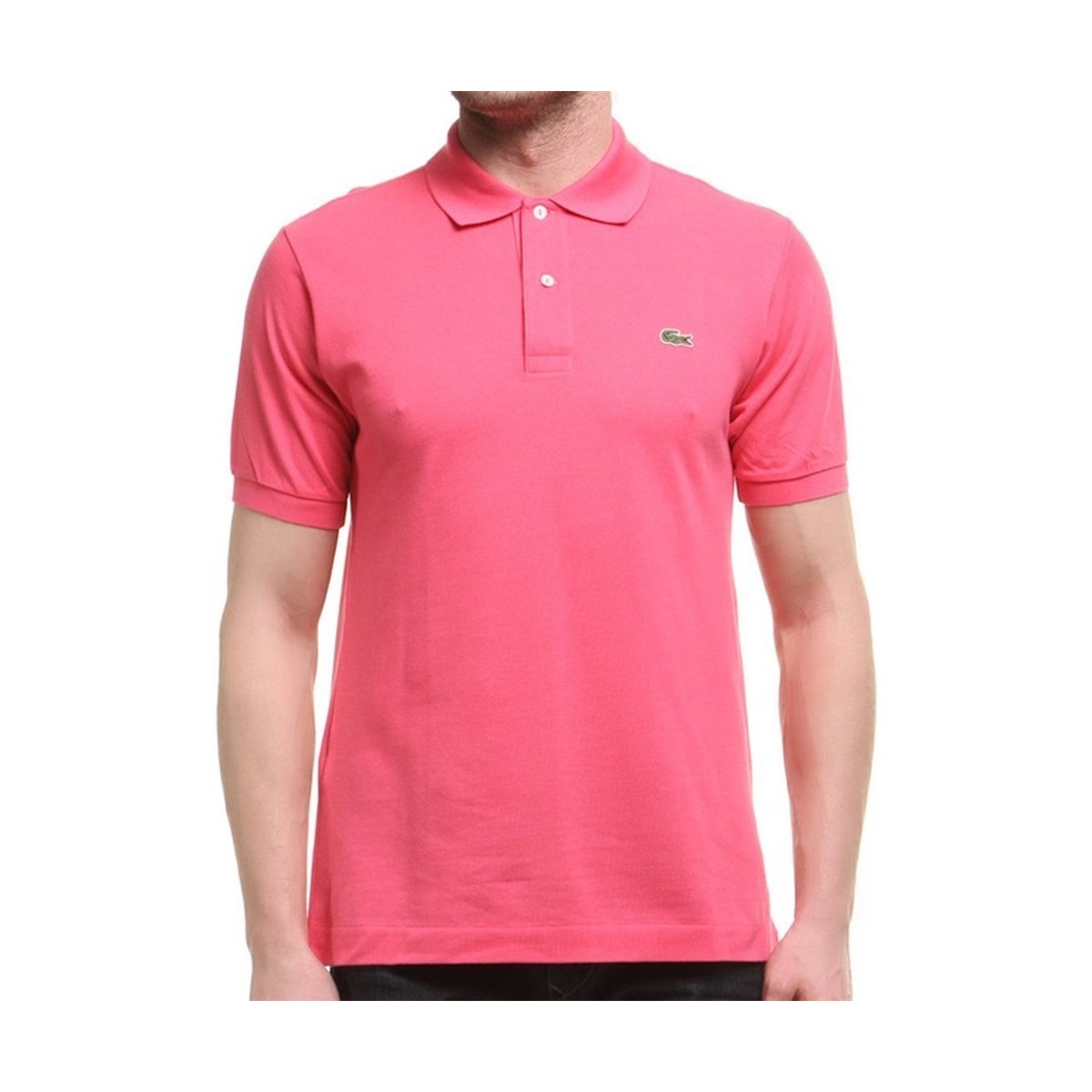 lacoste  l1212gmz  men's t shirt in pink