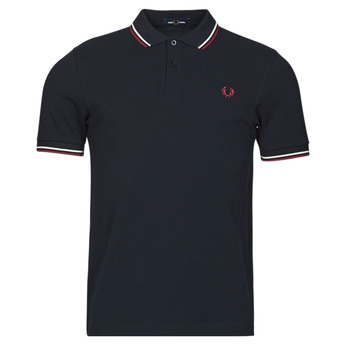 Clothing Men Short-sleeved polo shirts Fred Perry TWIN TIPPED FRED PERRY SHIRT Marine / Bordeau