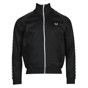 Clothing Men Track tops Fred Perry TAPED TRACK JACKET Black