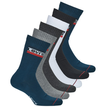 Levis  REGULAR CUT SPORT LOGO X6  women's Socks in Multicolour