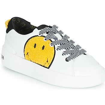 Shoes Women Low top trainers Desigual FANCY SMILEY White / Yellow