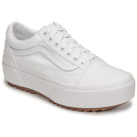 Shoes Women Low top trainers Vans Old Skool Stacked White