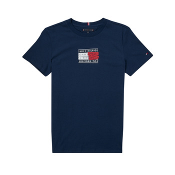 Clothing Boy Short-sleeved t-shirts Tommy Hilfiger LIMOUJEA Marine