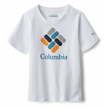 Clothing Boy Short-sleeved t-shirts Columbia VALLEY CREEK SS GRAPHIC SHIRT White