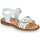Shoes Girl Sandals Pablosky TOMATI White / Gold