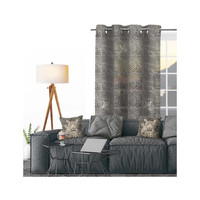 Home Sheer curtains Soleil D'Ocre SAFARI Anthracite