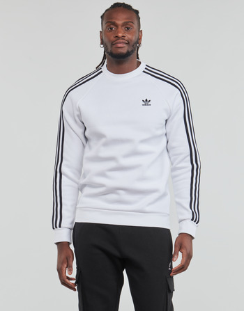 Clothing Men Sweaters adidas Originals 3-STRIPES CREW White