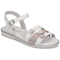 Shoes Girl Sandals Citrouille et Compagnie KATAGUE White / Pink / Iris