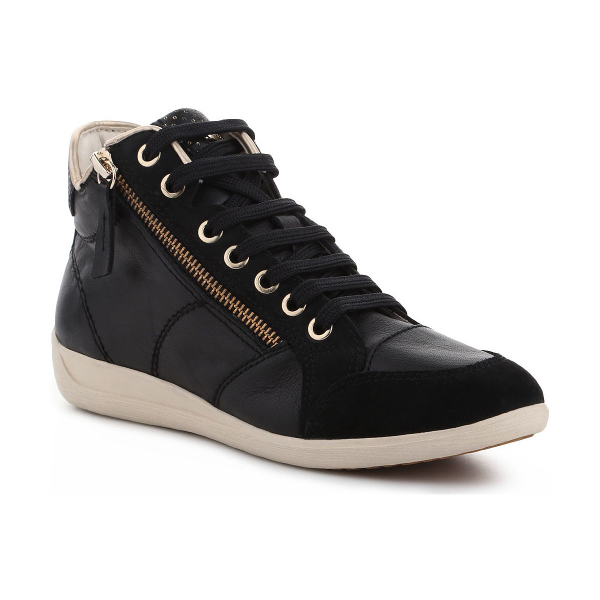 Shoes Women Hi top trainers Geox D Myria A D6268A 08522 C9999 Black