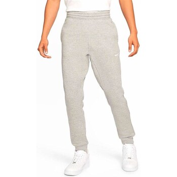 Clothing Men Trousers Nike Fleece Swoosh Grey