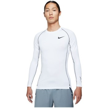 Clothing Men Short-sleeved t-shirts Nike Pro Tight Top White