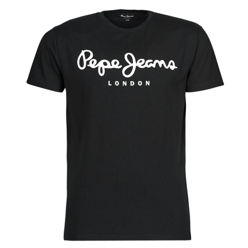 Clothing Men Short-sleeved t-shirts Pepe jeans ORIGINAL STRETCH Black