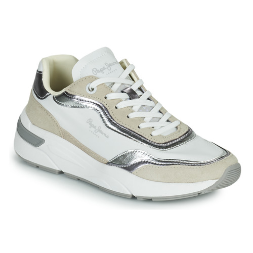 Shoes Women Low top trainers Pepe jeans ARROW LAYER White / Beige / Silver